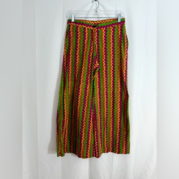 Mother Earth Ethnic Striped Wide Leg Pants Size Large - Picture 1 of 7